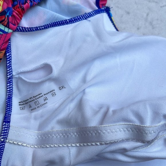 NWOT Shein floral one piece swimsuit/bodysuit XL - Picture 8 of 8